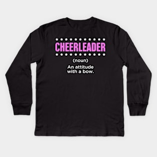 Cute Definition | Funny Cheerleading Cheerleader Kids Long Sleeve T-Shirt